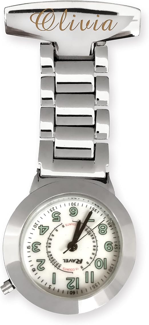 Stainless steel metal nurse fob watch for NHS bare below the elbows policy